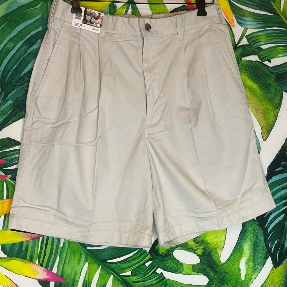 NWT Outer Rim Mens Beige Khaki Pleated Spring Summer Fall Casual Outdoor Shorts